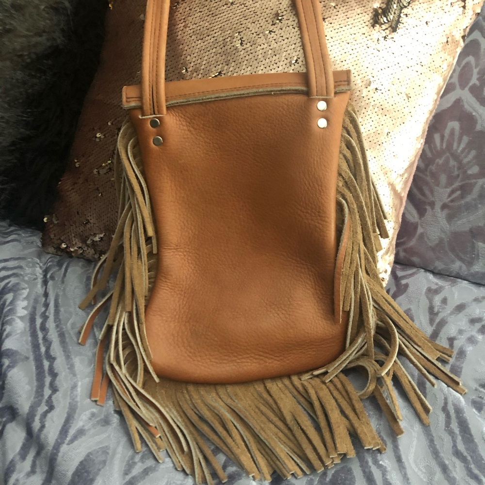 Coachella Vintage handmade leather fringe bag 🌸🍃 - Picture 5 of 5